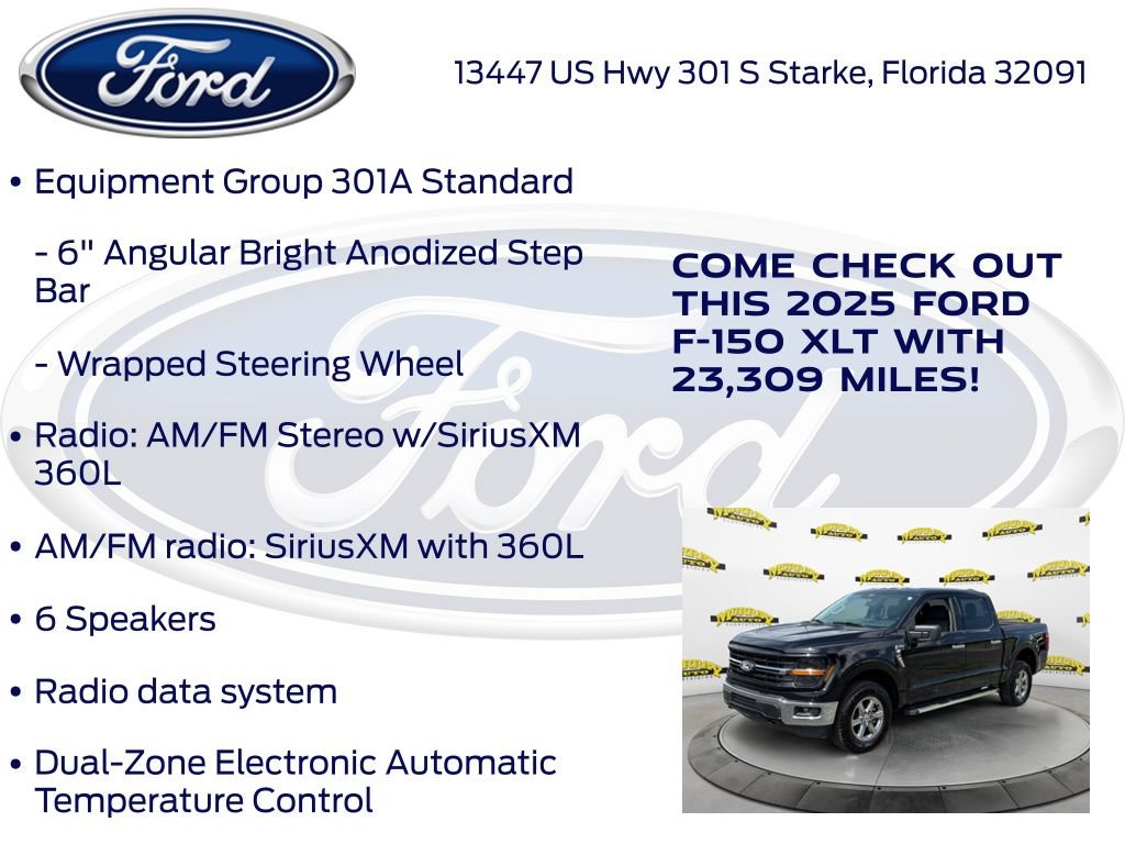 Certified 2025 Ford F150 XLT w/ Equipment Group 301A Standard AWD/4WD image 22