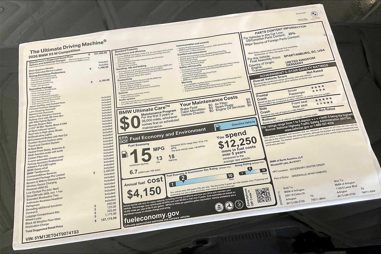 New 2026 BMW X5 M Competition w/ Executive Package image 19