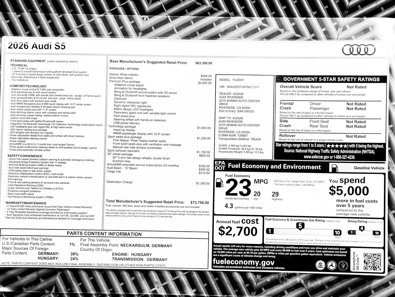 New 2026 Audi S5 Premium Plus AWD/4WD image 27