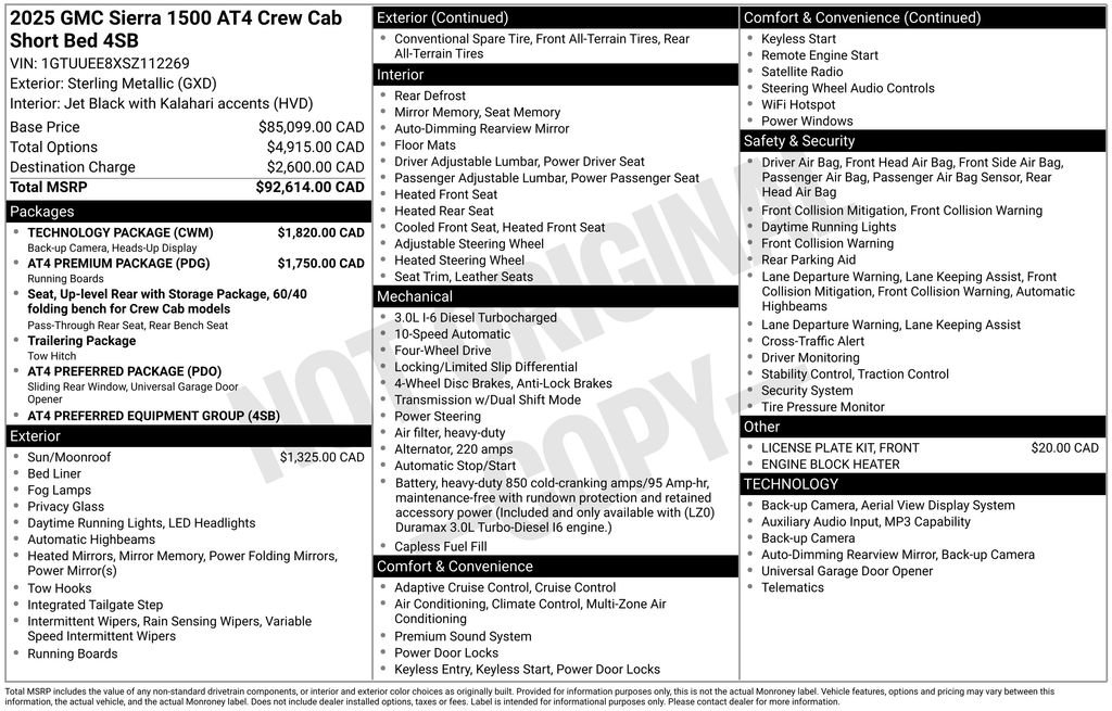 Used 2025 GMC Sierra 1500 AT4 w/ Technology Package AWD/4WD image 30