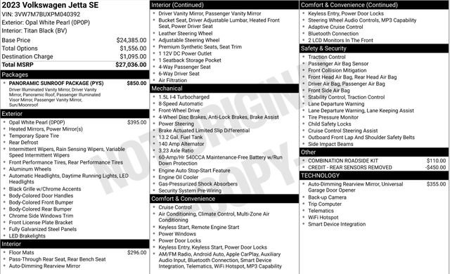 Used 2023 Volkswagen Jetta SE w/ Panoramic Sunroof Package FWD image 5