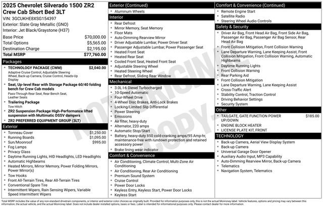 Used 2025 Chevrolet Silverado 1500 ZR2 w/ Technology Package AWD/4WD image 26