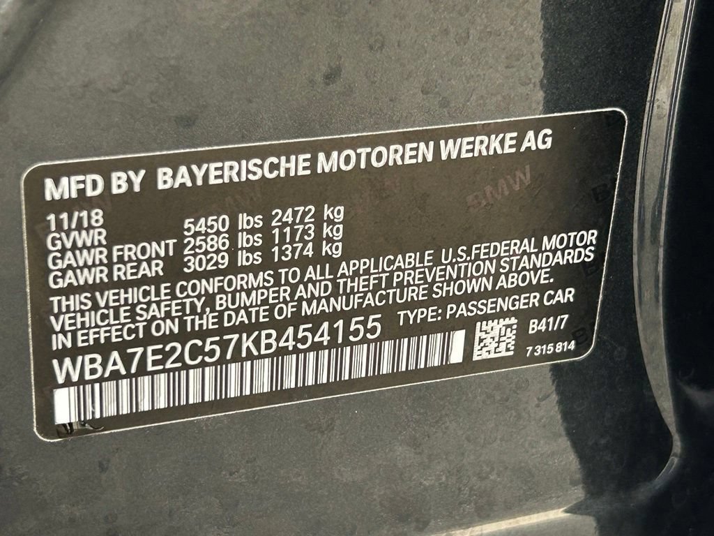Used 2019 BMW 740i w/ Executive Package RWD image 46