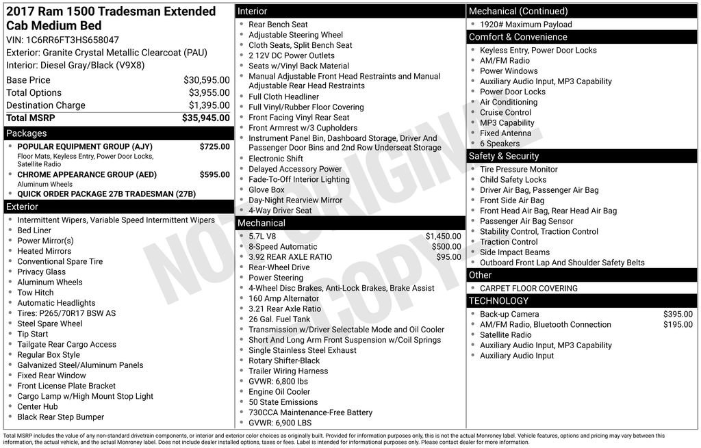 Used 2017 RAM 1500 Tradesman w/ Popular Equipment Group image 38