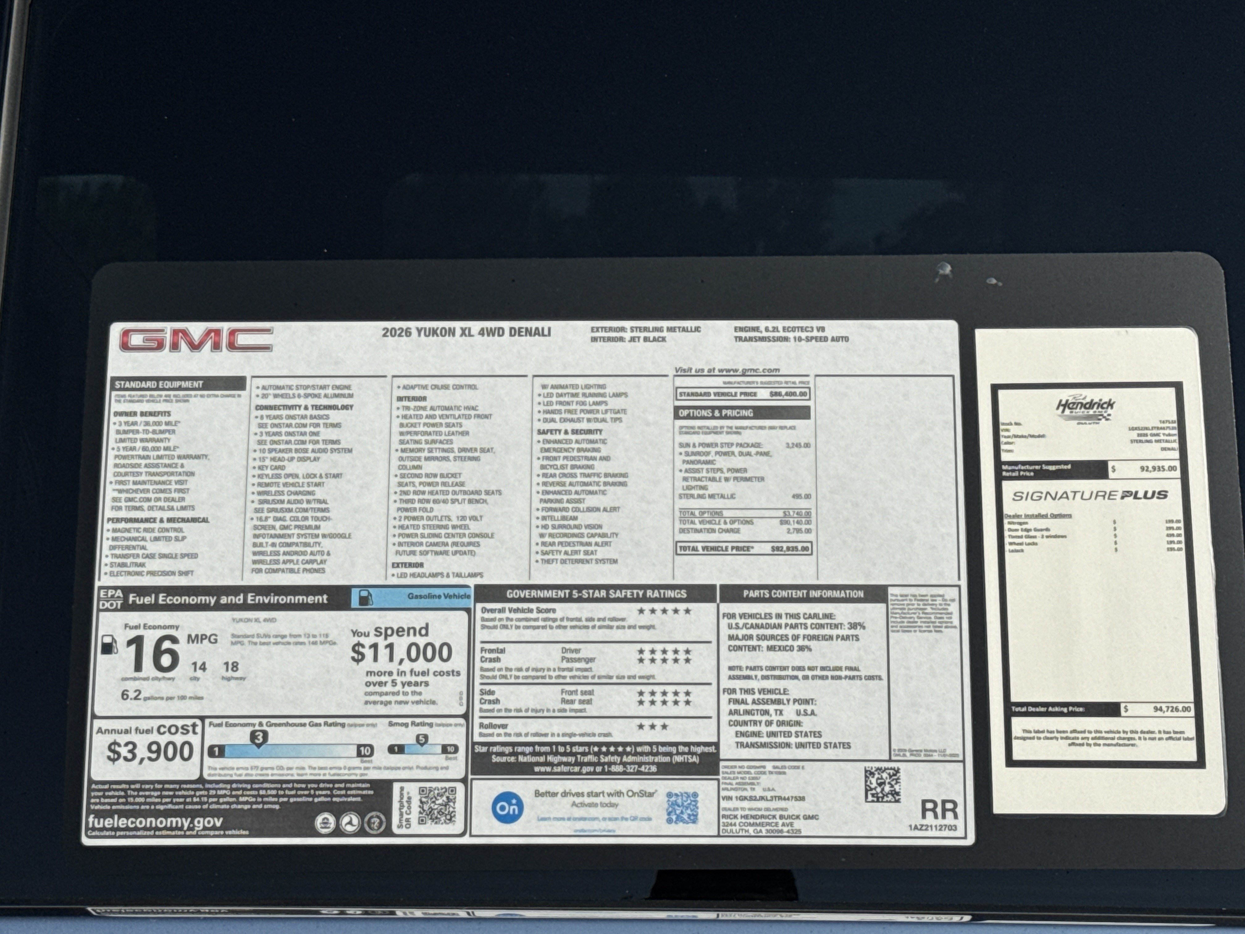 New 2026 GMC Yukon XL Denali w/ Sun & Power Step Package AWD/4WD image 41