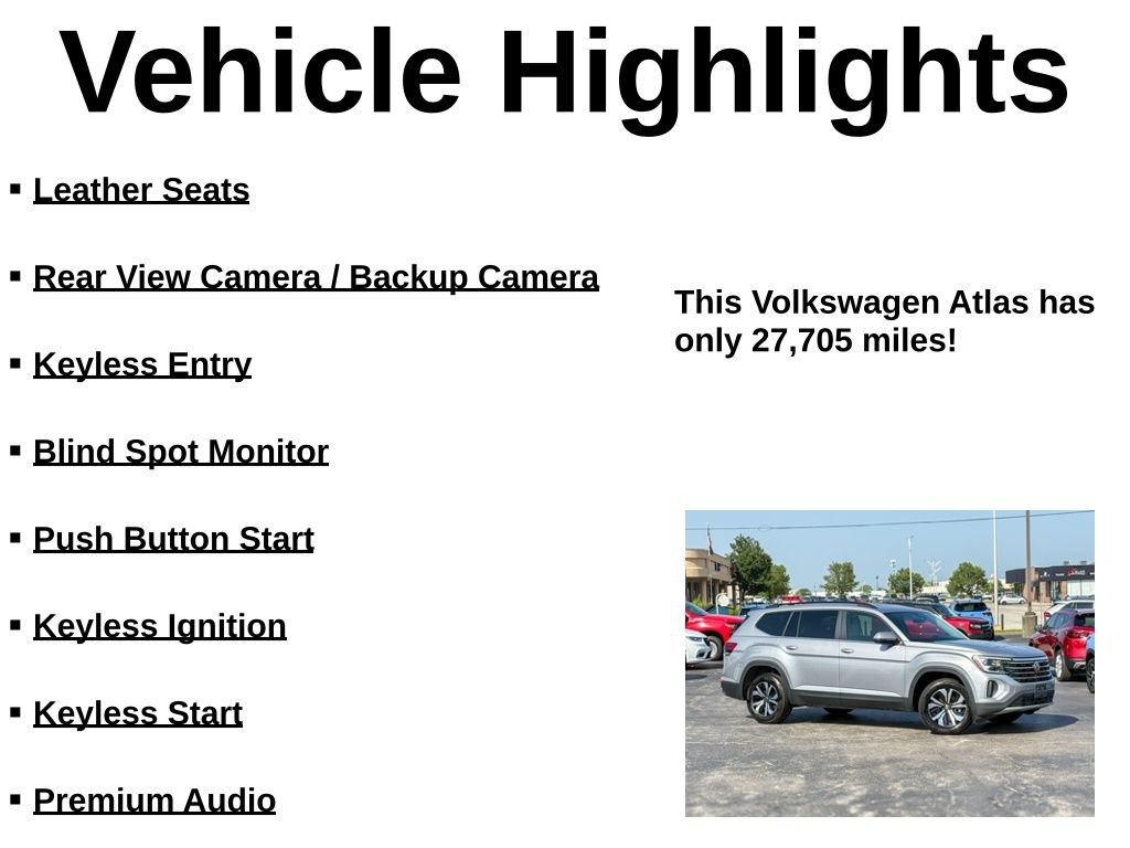 Used 2024 Volkswagen Atlas SE AWD/4WD image 42