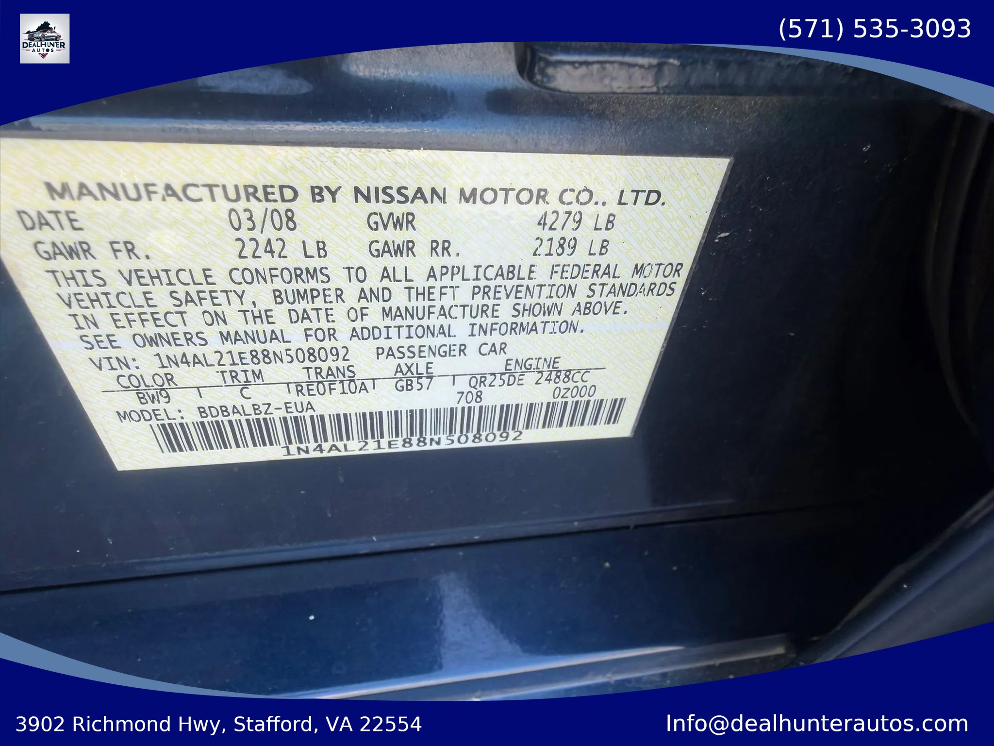 Used 2008 Nissan Altima 2.5 S FWD image 33