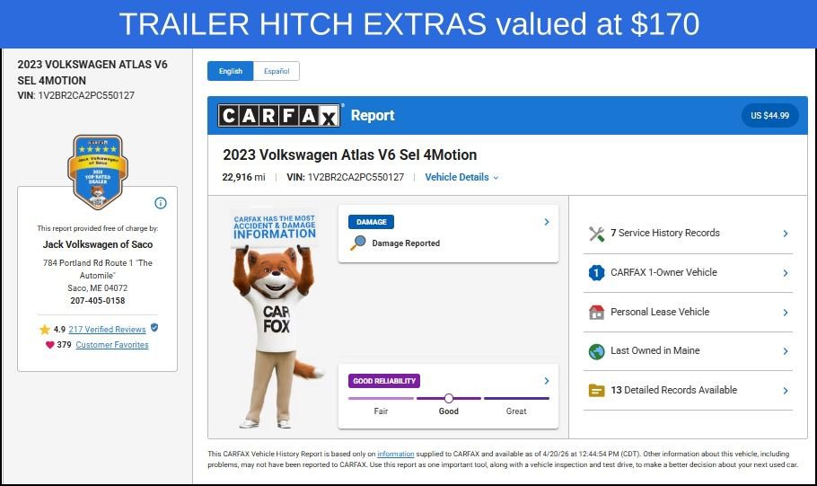 Used 2023 Volkswagen Atlas SEL AWD/4WD image 12