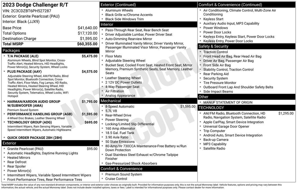 Used 2023 Dodge Challenger R/T w/ T/A Package RWD image 48