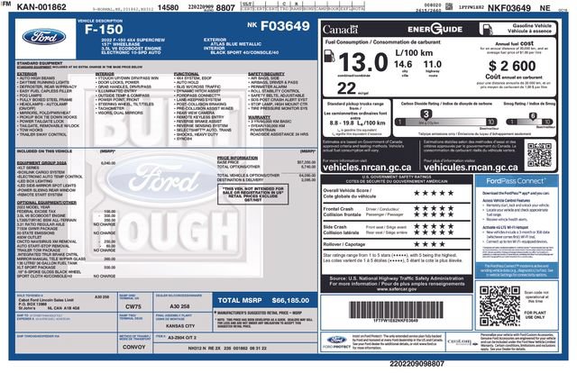 Used 2022 Ford F150 XLT w/ Equipment Group 302A High AWD/4WD image 21