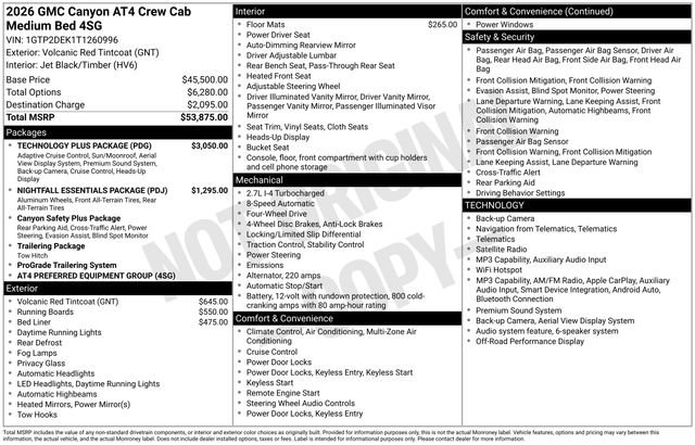 New 2026 GMC Canyon AT4 w/ Technology Plus Package AWD/4WD image 9