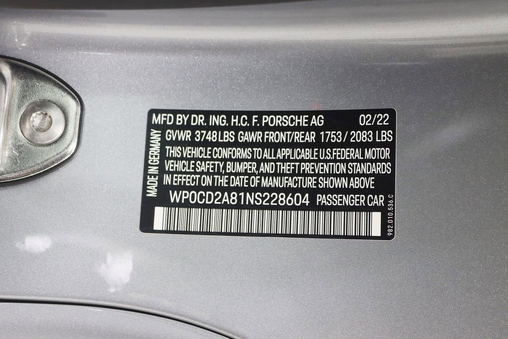 Used 2022 Porsche 718 Boxster RWD image 41