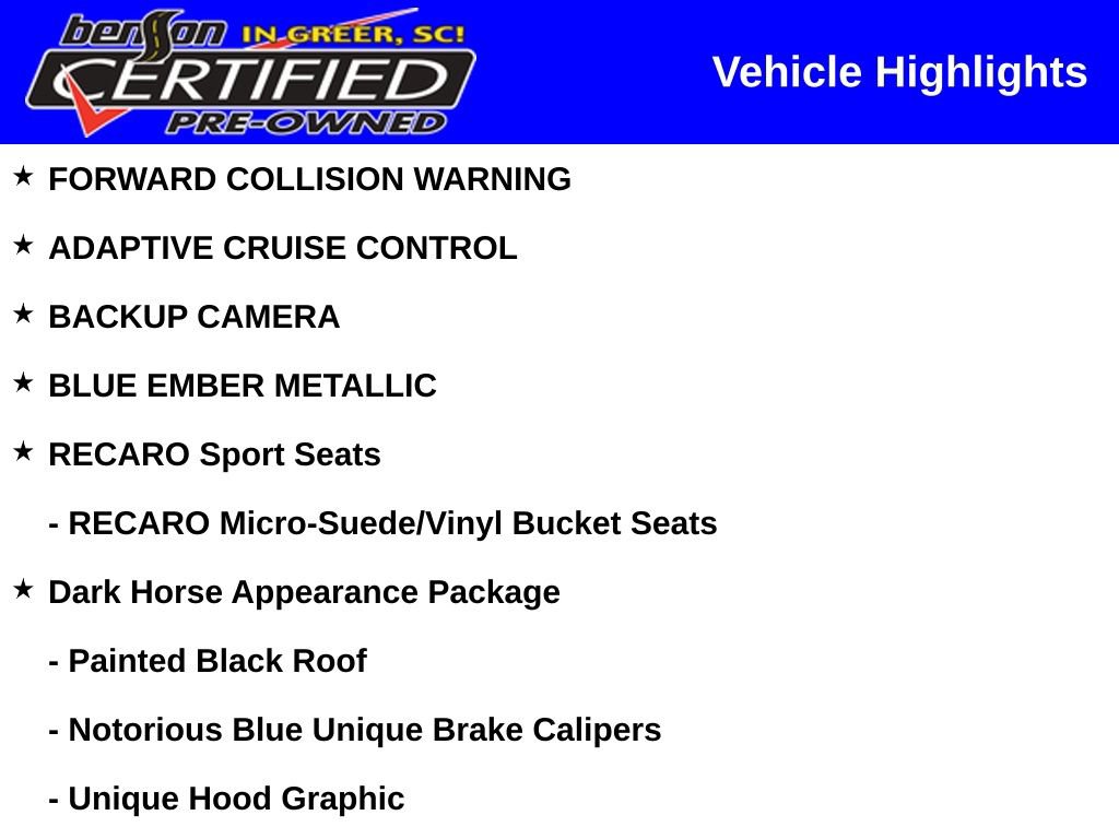 Used 2024 Ford Mustang Dark Horse w/ Dark Horse Handlin Package RWD image 2