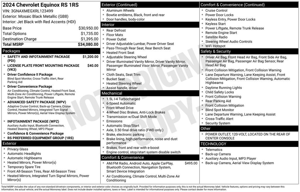Used 2024 Chevrolet Equinox RS FWD image 17