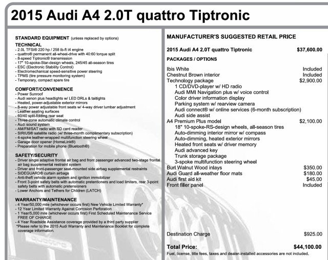 Used 2015 Audi A4 2.0T Premium Plus w/ Technology Package AWD/4WD image 7