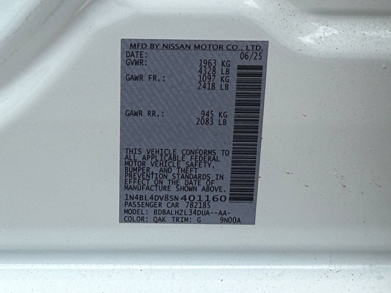 Used 2025 Nissan Altima 2.5 SV FWD image 24