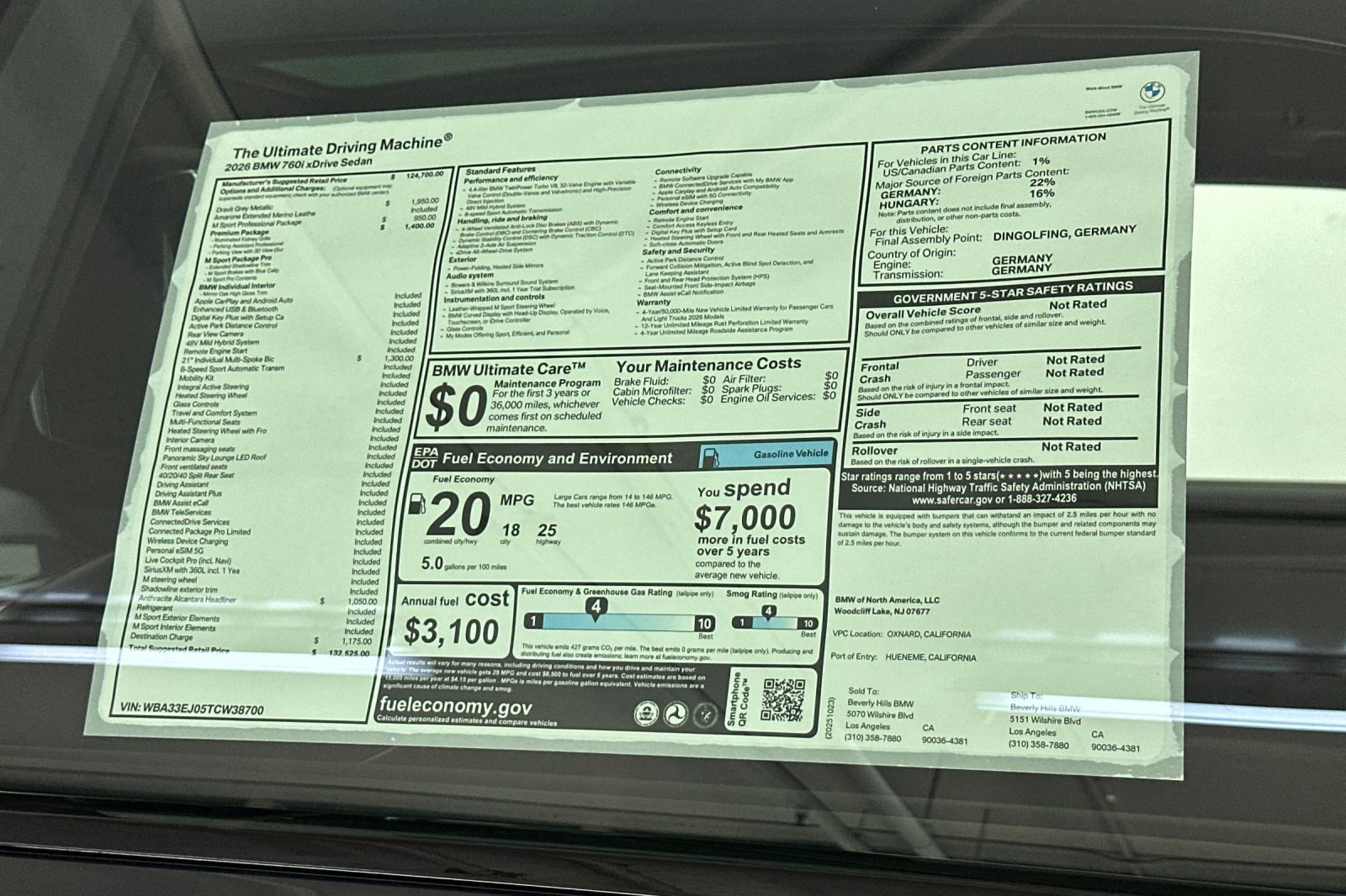 New 2026 BMW 760i xDrive image 29