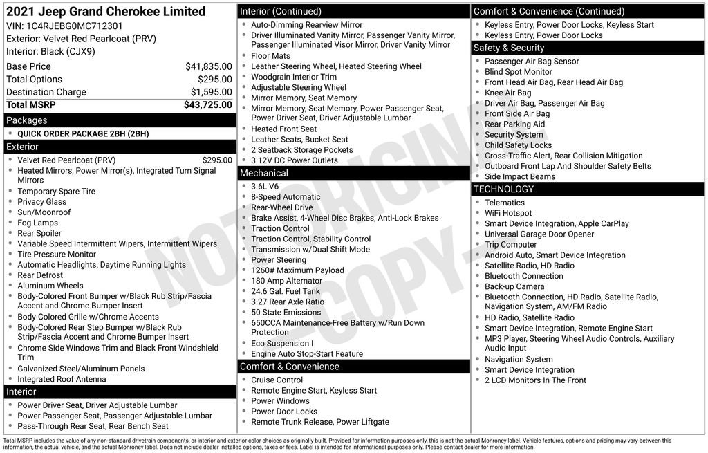 Used 2021 Jeep Grand Cherokee Limited RWD image 38
