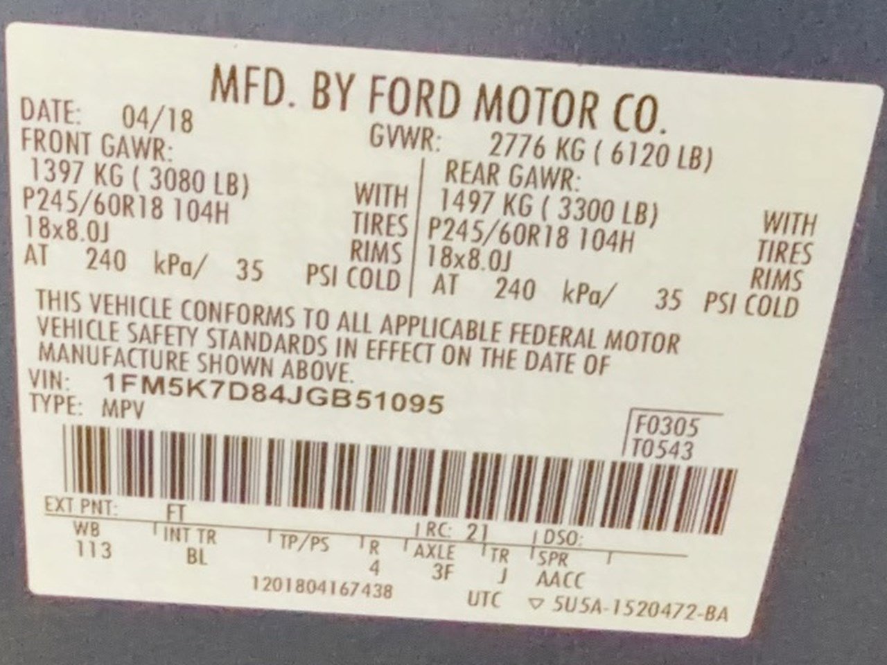 Used 2018 Ford Explorer XLT w/ Equipment Group 202A FWD image 32