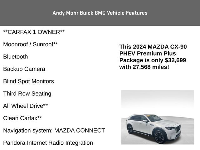 Used 2024 MAZDA CX-90 Plug-In Hybrid w/ Premium Plus AWD/4WD image 4