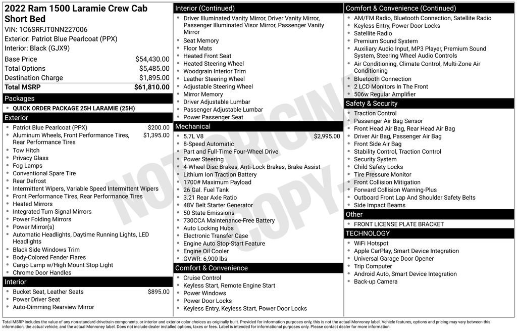 Used 2022 RAM 1500 Laramie image 2