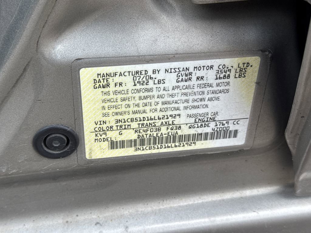 Used 2006 Nissan Sentra 1.8 S w/ (S04) 1.8S Special Editto Pkg FWD image 22