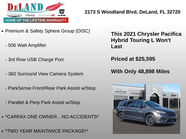 Used 2021 Chrysler Pacifica Touring-L w/ Uconnect Theater Family Group image 30