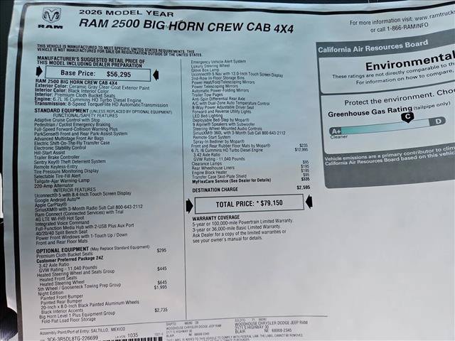 New 2026 RAM 2500 Big Horn AWD/4WD image 18