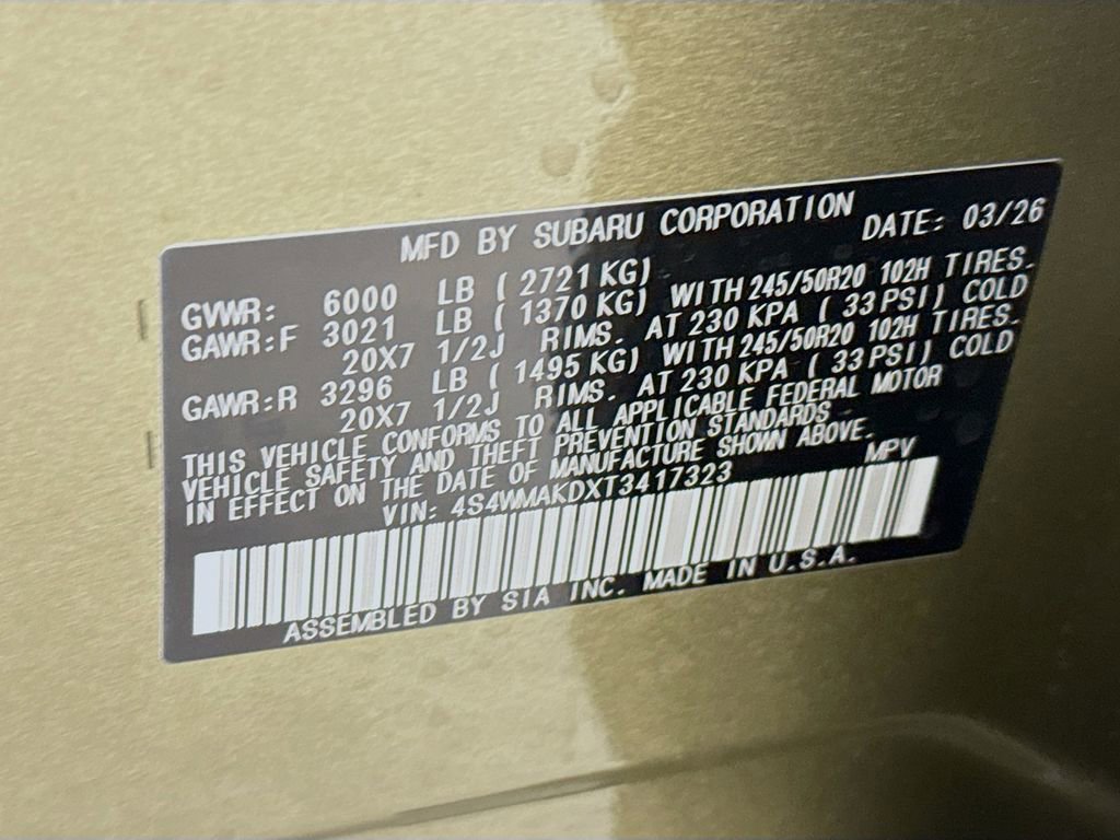 New 2026 Subaru Ascent Touring AWD/4WD image 40