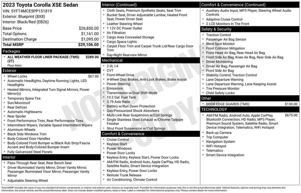 Used 2023 Toyota Corolla XSE image 17