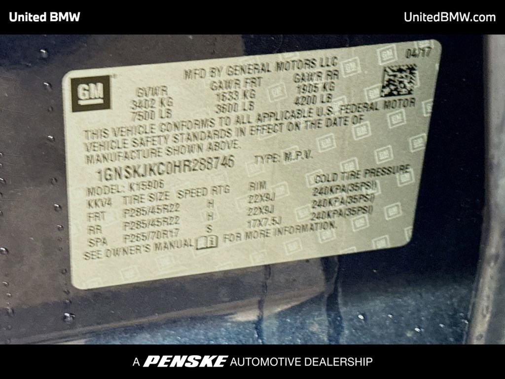 Used 2017 Chevrolet Suburban Premier AWD/4WD image 16