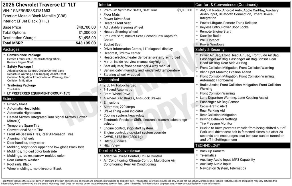 Used 2025 Chevrolet Traverse LT image 6