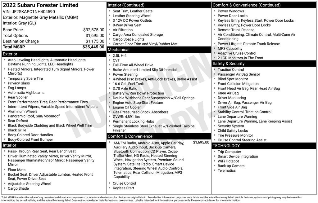 Used 2022 Subaru Forester Limited image 7