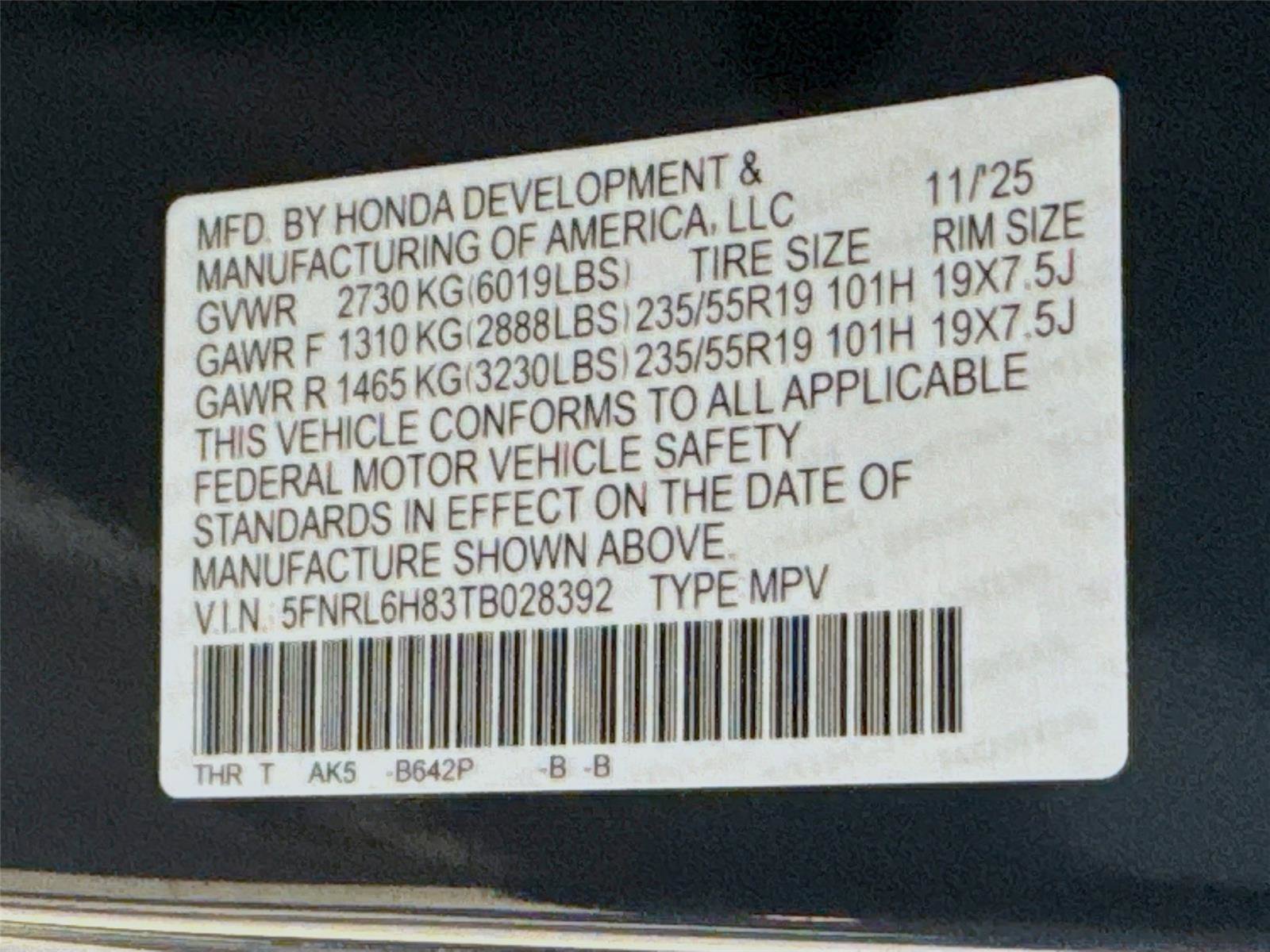 New 2026 Honda Odyssey Touring image 33