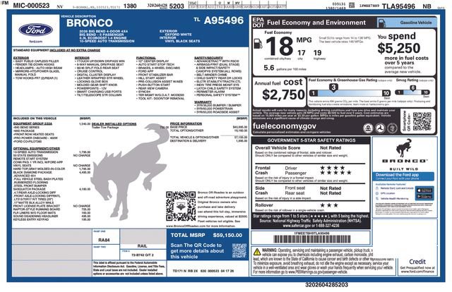 New 2026 Ford Bronco Big Bend AWD/4WD image 1