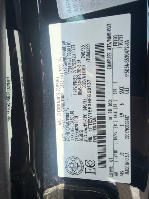 Used 2017 Ford F150 XLT w/ Equipment Group 302A Luxury AWD/4WD image 2