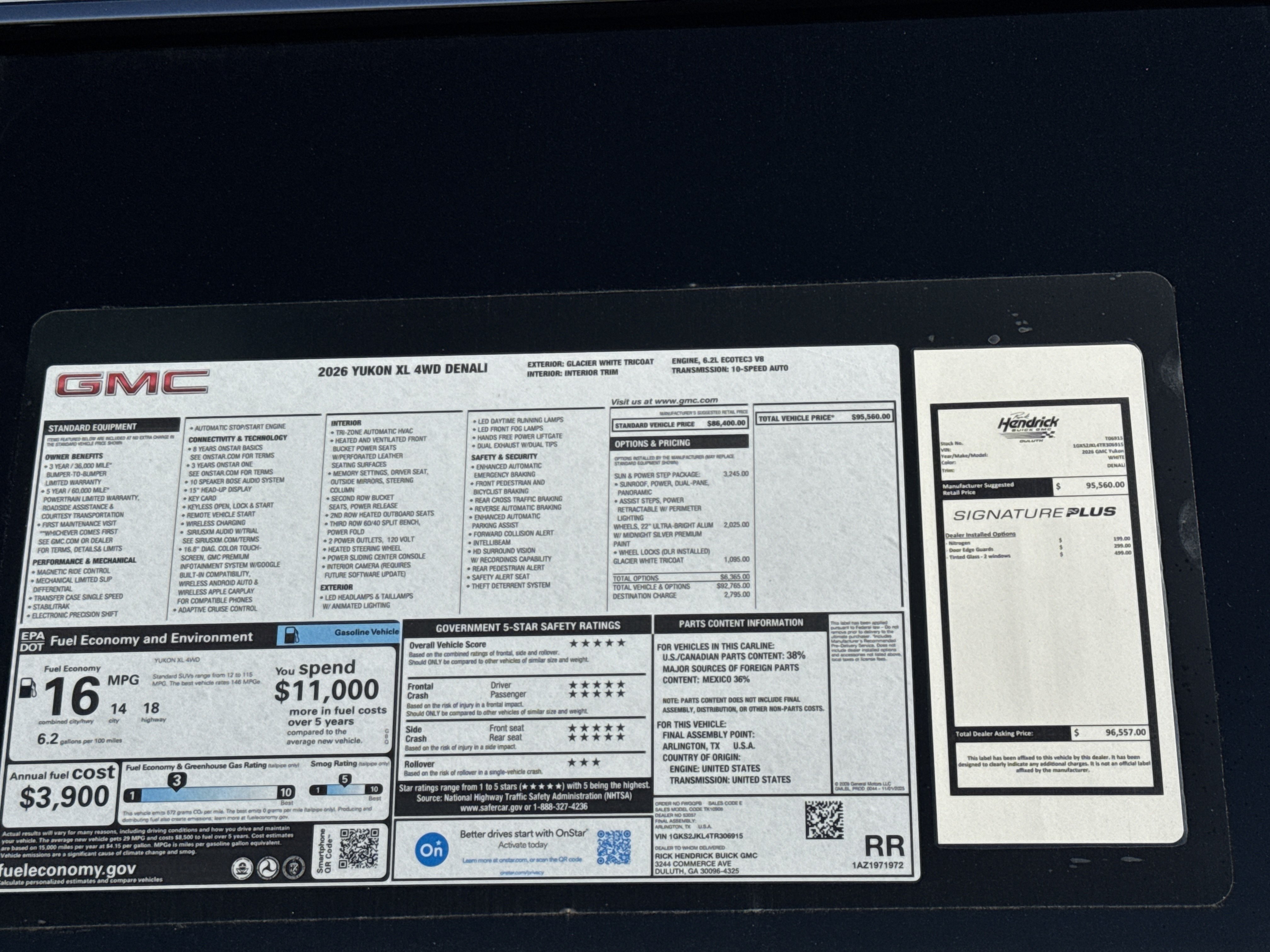 New 2026 GMC Yukon XL Denali w/ Sun & Power Step Package AWD/4WD image 41