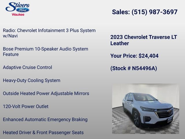 Used 2023 Chevrolet Traverse LT w/ LT Premium Package image 39
