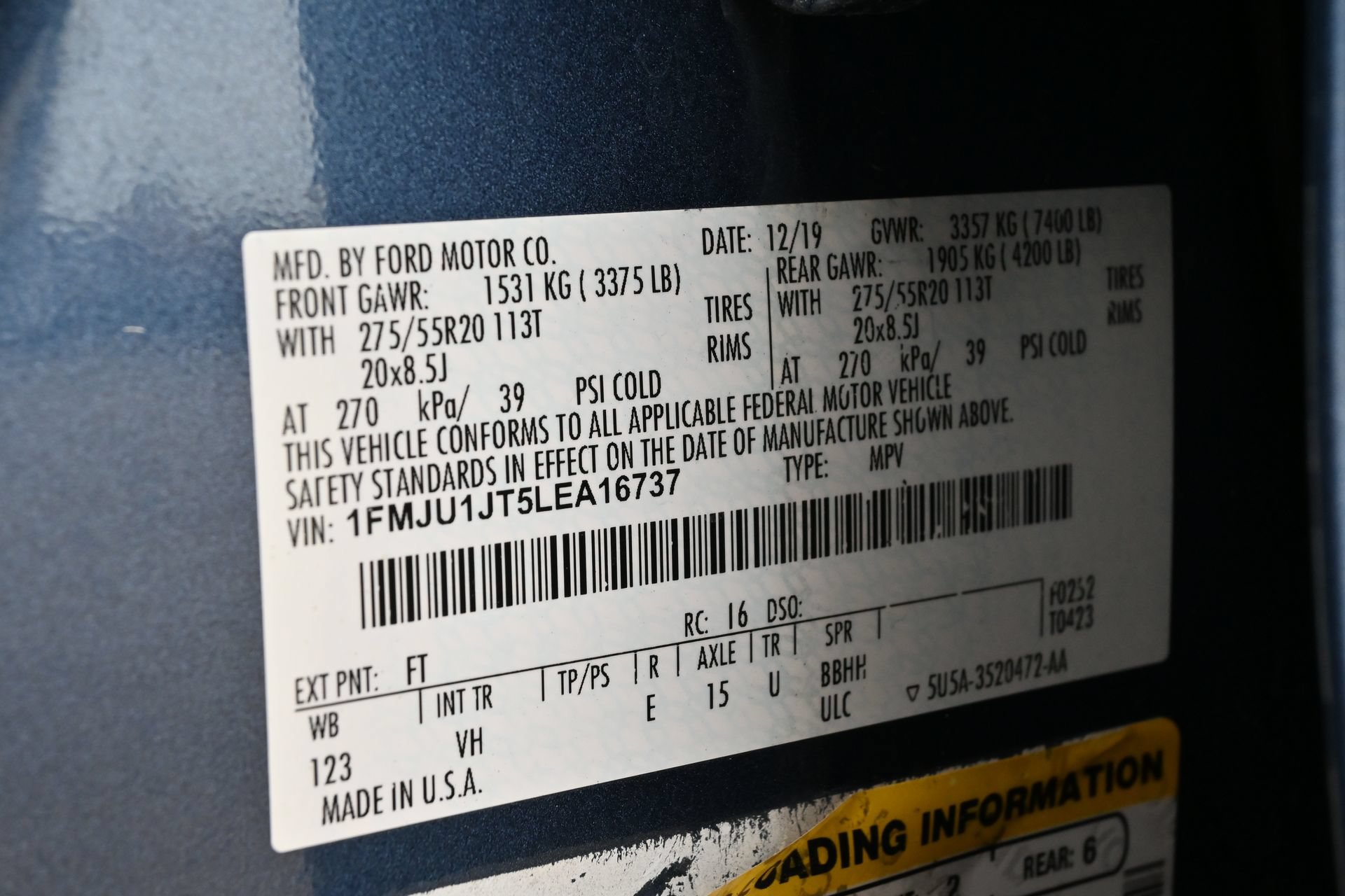 Used 2020 Ford Expedition XLT w/ Equipment Group 202A AWD/4WD image 31
