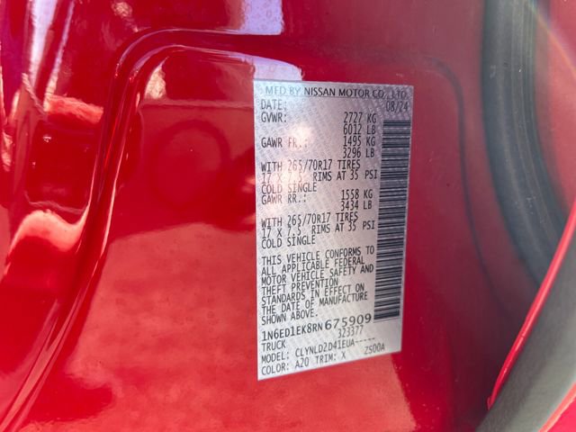 Used 2024 Nissan Frontier PRO-4X w/ Off-Road Protection Package image 20