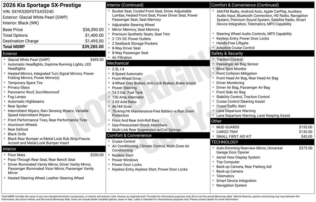 New 2026 Kia Sportage SX FWD image 6