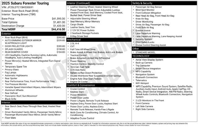 Certified 2025 Subaru Forester Touring AWD/4WD image 38