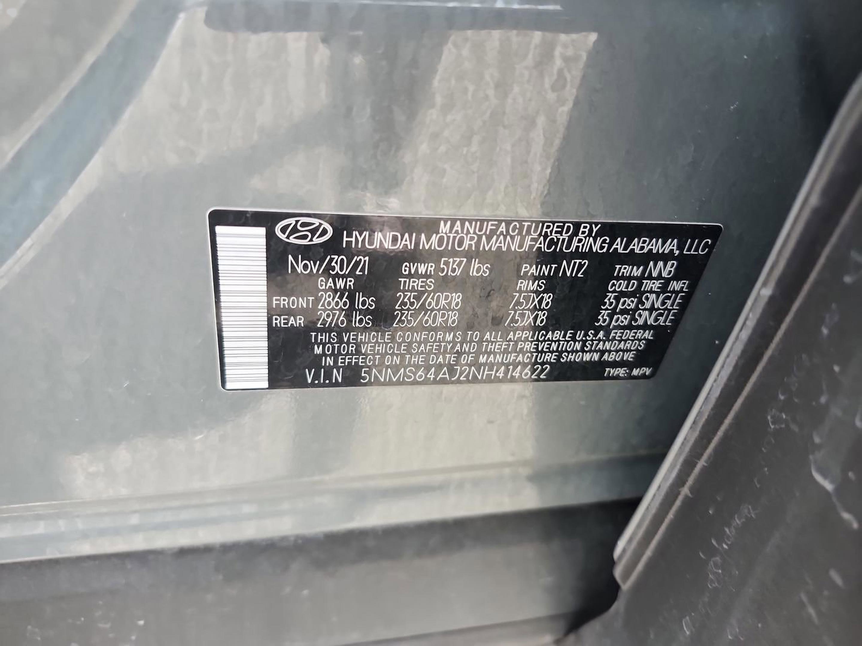 Certified 2022 Hyundai Santa Fe SEL w/ Convenience Package image 30