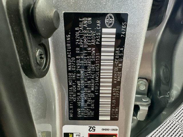 Certified 2020 Toyota Camry XLE FWD image 29
