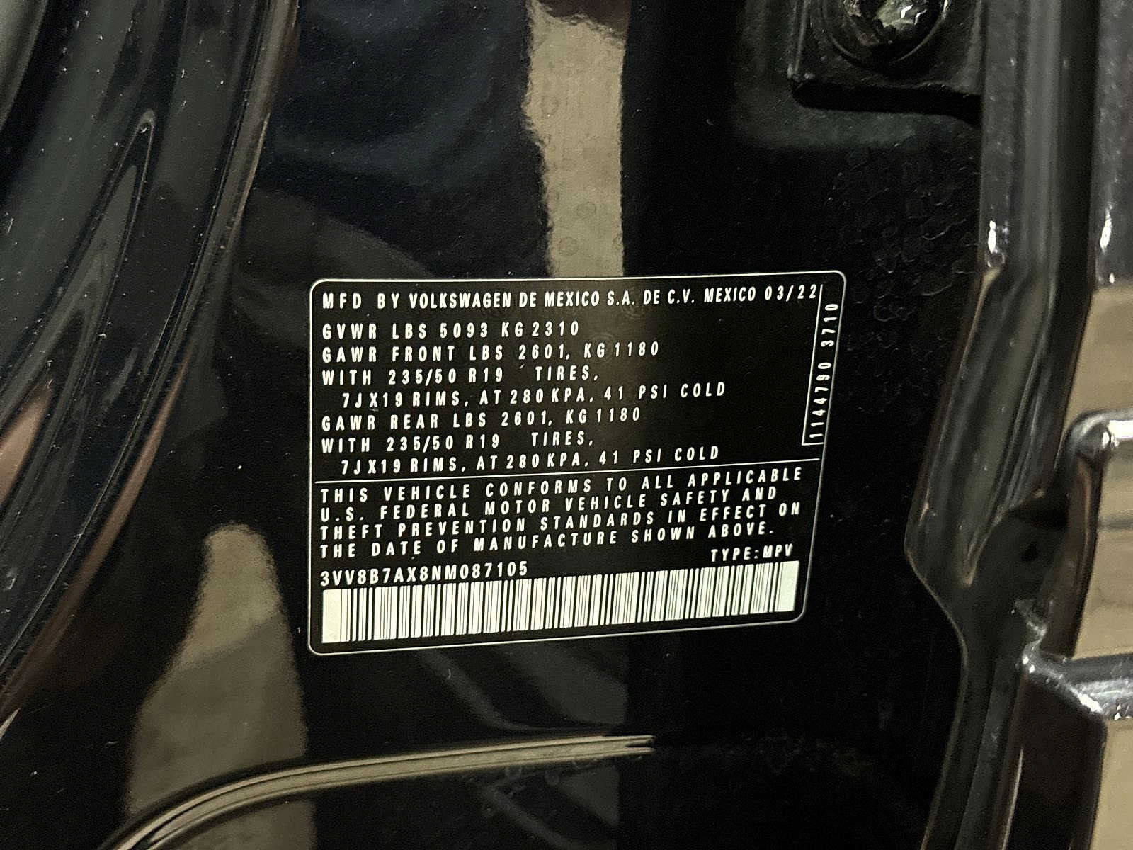 Used 2022 Volkswagen Tiguan SE R-Line AWD/4WD image 14