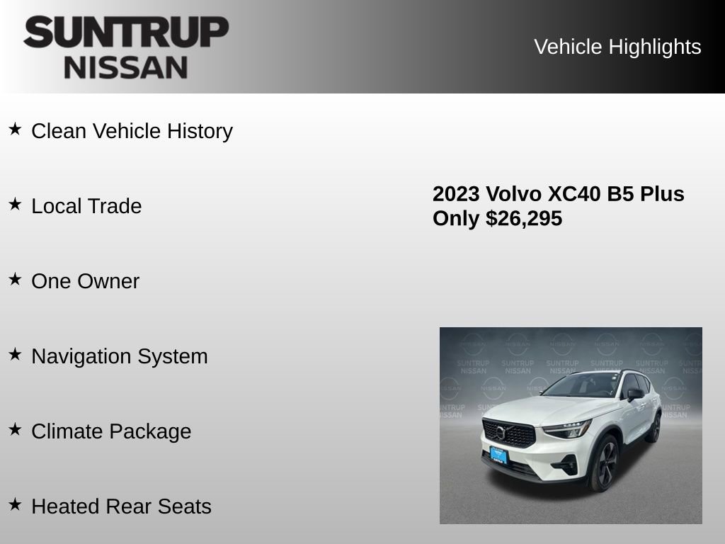 Used 2023 Volvo XC40 B5 Plus w/ Protection Package Premier image 7