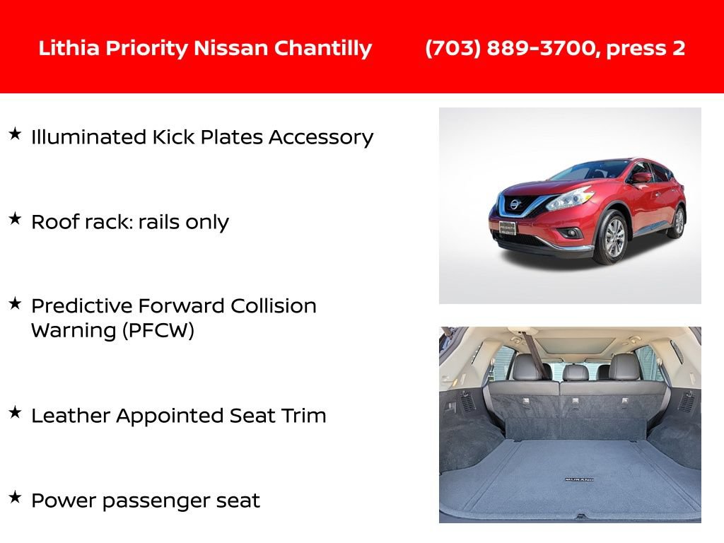 Used 2016 Nissan Murano SL w/ SL Technology Package AWD/4WD image 18
