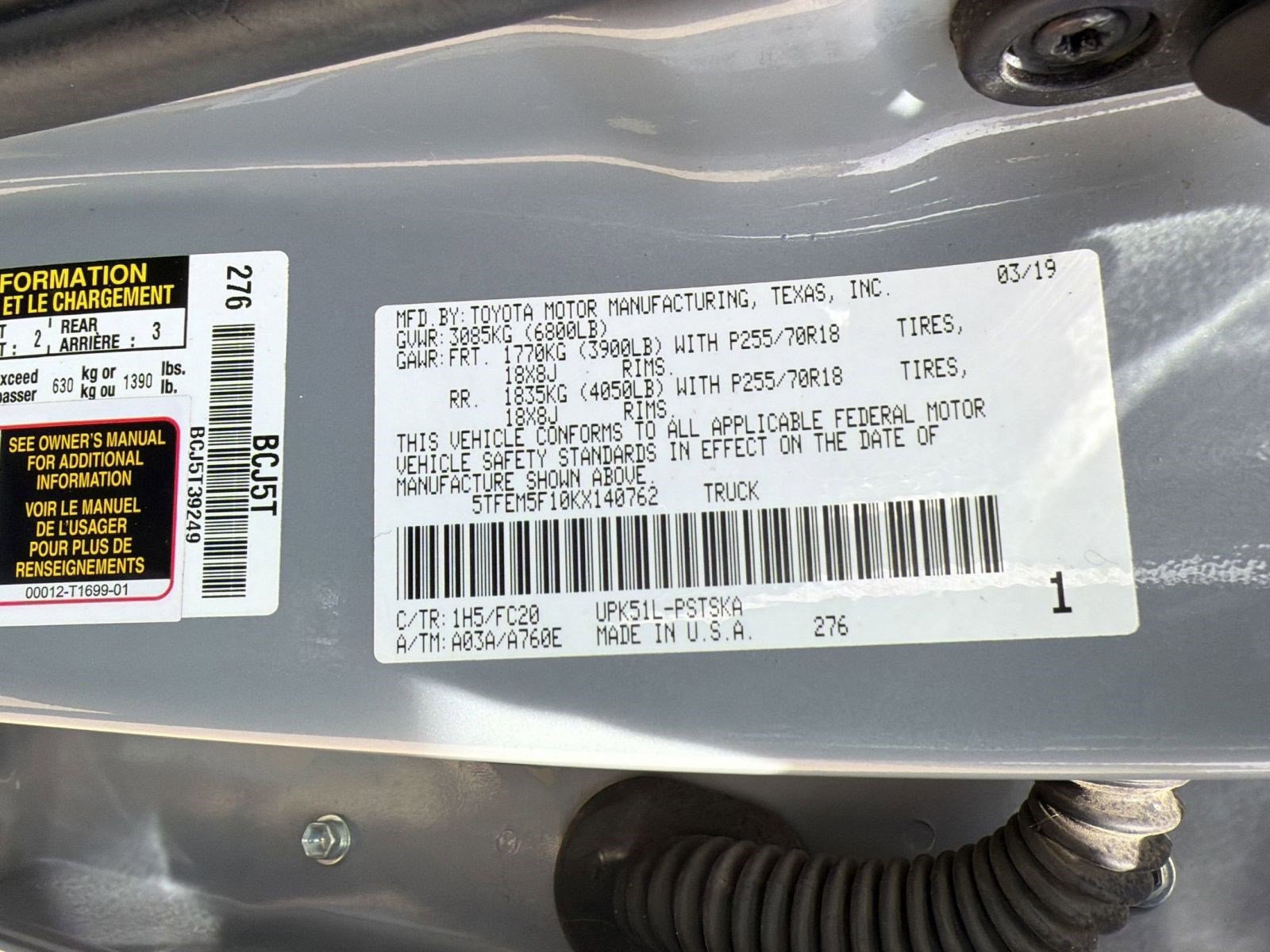 Used 2019 Toyota Tundra SR5 w/ SR5 Upgrade Package image 19