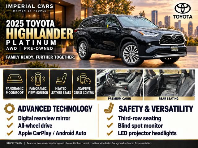 Certified 2025 Toyota Highlander Platinum AWD/4WD image 6