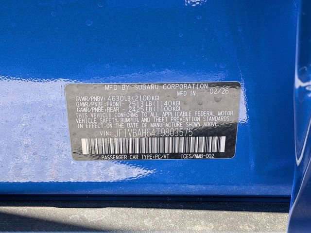 New 2026 Subaru WRX Premium image 38